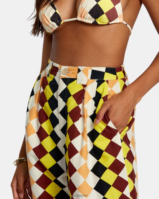 衣類 TP8J1142 マルチ RVCA 女性 グリーンパチャ ペルー ルーズフィット パンツ