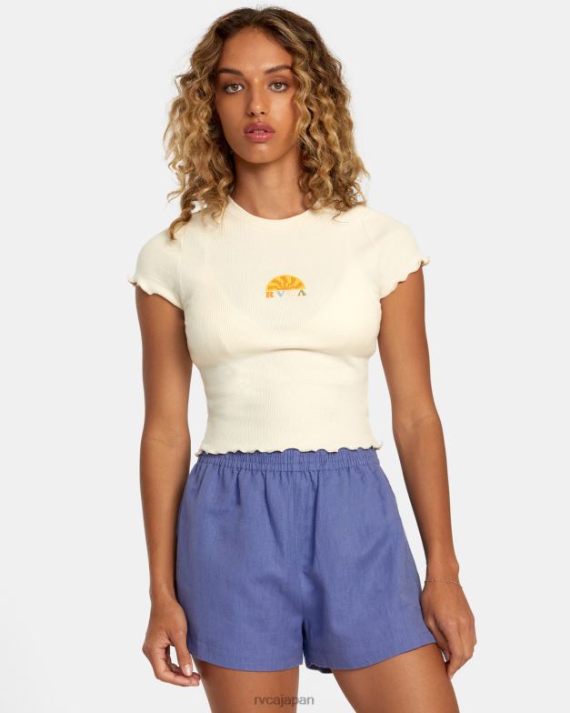 衣類 TP8J1145 海岸 RVCA 女性 リネンソーヤー伸縮性ウエストショーツ