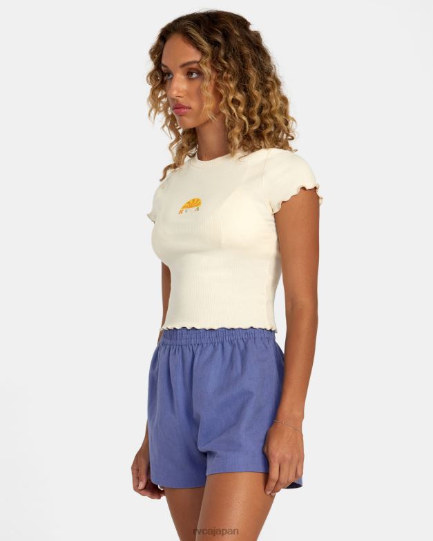 衣類 TP8J1145 海岸 RVCA 女性 リネンソーヤー伸縮性ウエストショーツ