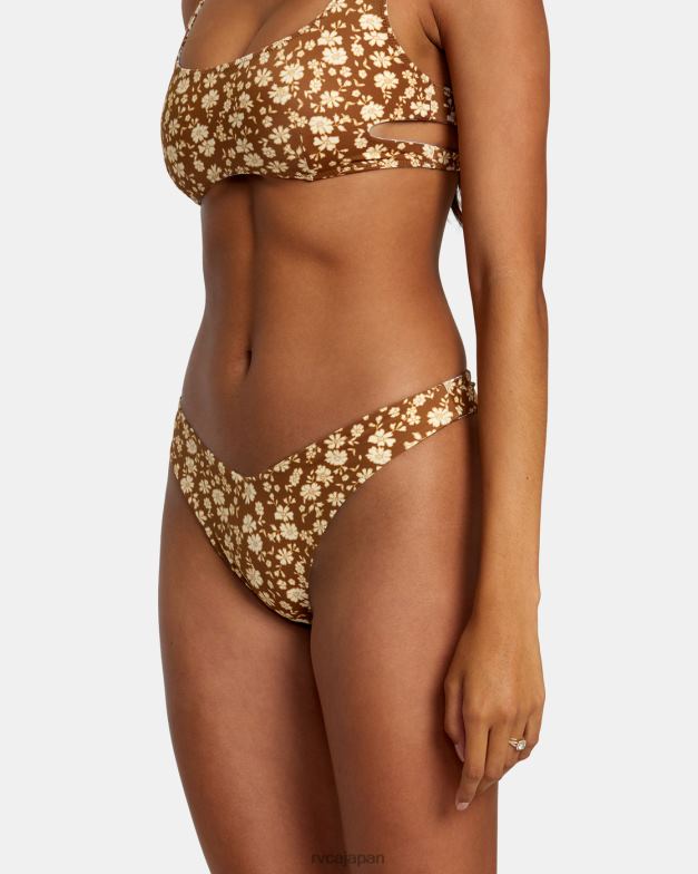 泳ぐ TP8J1153 頁岩 RVCA 女性 マイクロマジックリバーシブルハイレグビキニボトムス