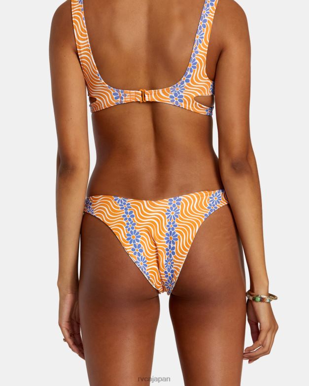 泳ぐ TP8J1154 タンジェリン RVCA 女性 マイクロマジックリバーシブルハイレグビキニボトムス