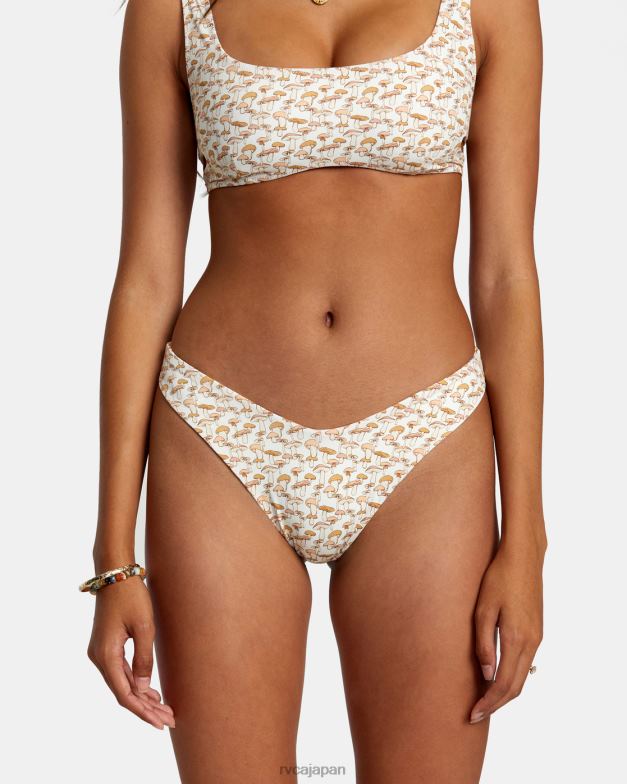 泳ぐ TP8J1154 タンジェリン RVCA 女性 マイクロマジックリバーシブルハイレグビキニボトムス