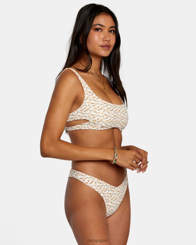 泳ぐ TP8J1154 タンジェリン RVCA 女性 マイクロマジックリバーシブルハイレグビキニボトムス