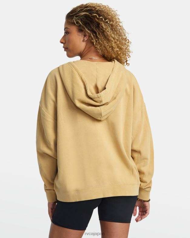 衣類 TP8J1155 ストロー RVCA 女性 菌類 ジップアップパーカー