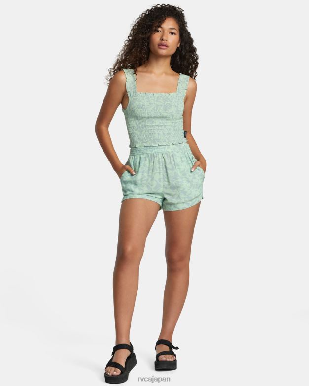 衣類 TP8J1162 海の泡 RVCA 女性 ソーヤー エコ ビスコース ショーツ