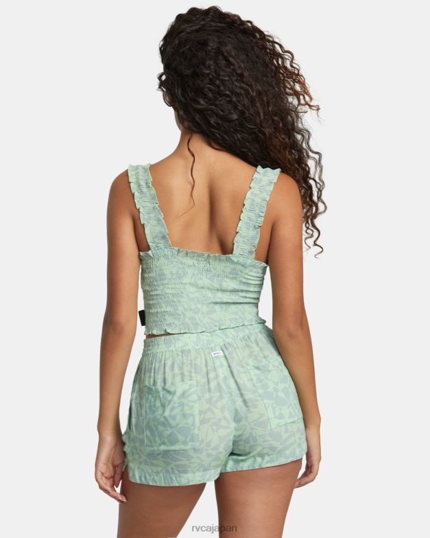 衣類 TP8J1162 海の泡 RVCA 女性 ソーヤー エコ ビスコース ショーツ