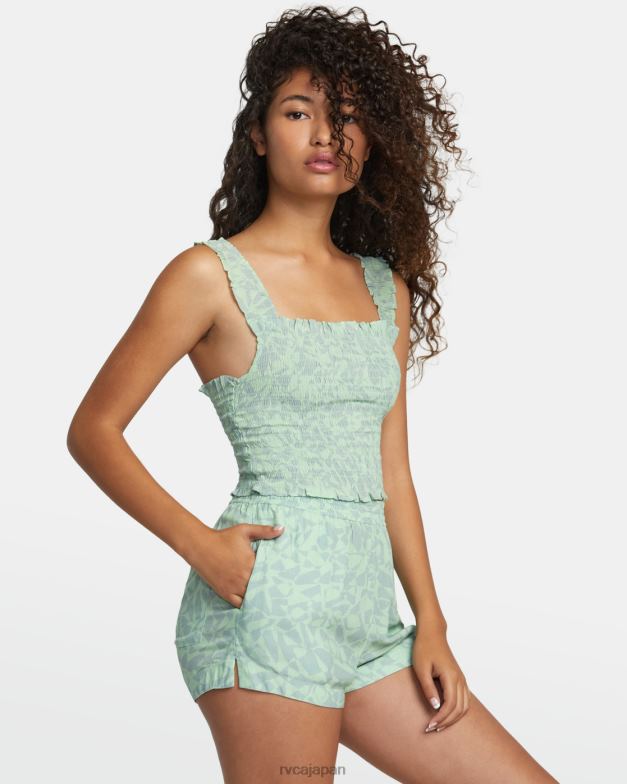 衣類 TP8J1162 海の泡 RVCA 女性 ソーヤー エコ ビスコース ショーツ