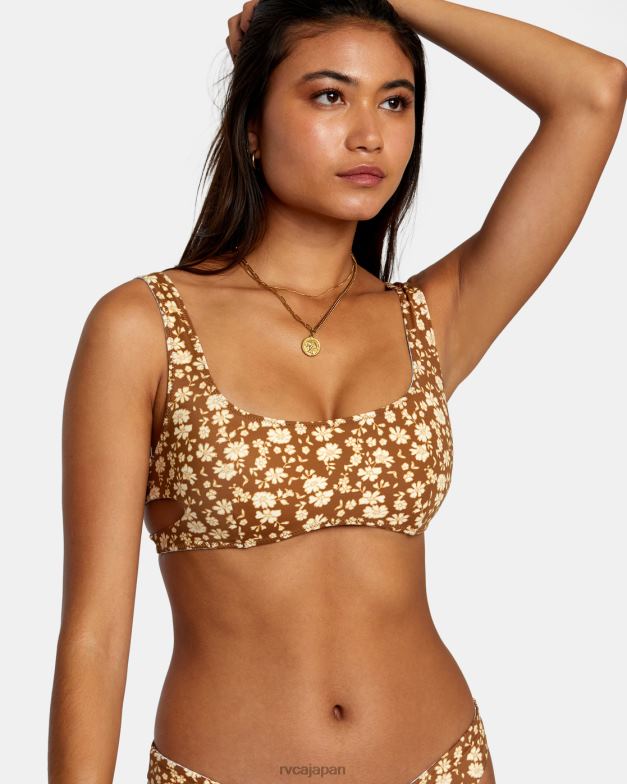 泳ぐ TP8J1163 頁岩 RVCA 女性 マイクロマジックリバーシブルブラビキニトップ
