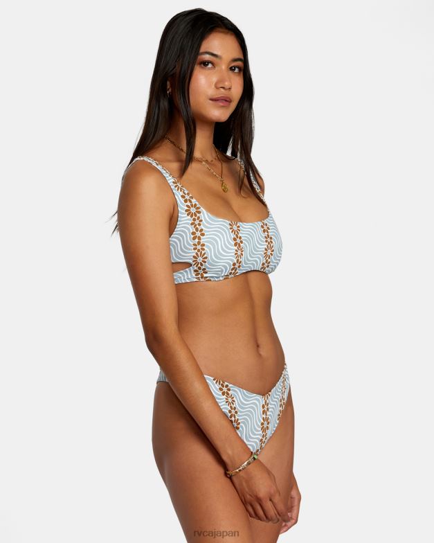 泳ぐ TP8J1163 頁岩 RVCA 女性 マイクロマジックリバーシブルブラビキニトップ