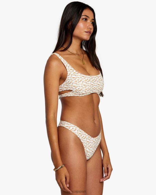 泳ぐ TP8J1164 タンジェリン RVCA 女性 マイクロマジックリバーシブルブラビキニトップ