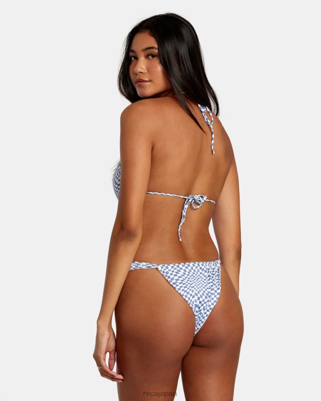 泳ぐ TP8J1167 海岸 RVCA 女性 スワーブチェック トライアングルビキニトップ