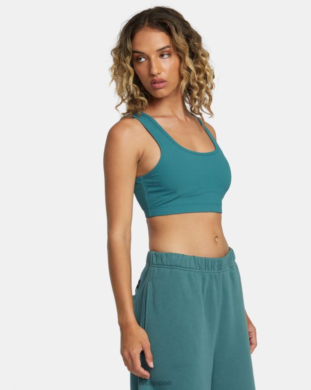 衣類 TP8J1180 ティール RVCA 女性 ローズ・マチャド スポーツブラ