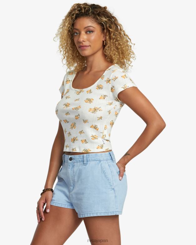 衣類 TP8J1185 ライトヴィンテージウォッシュ RVCA 女性 週末のデニムショートパンツ