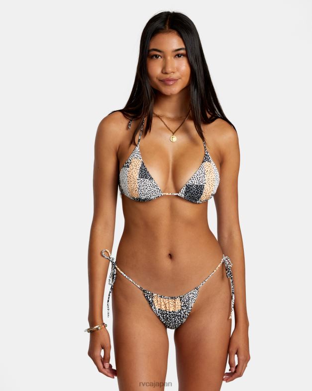 泳ぐ TP8J1196 マルチ RVCA 女性 パッチワーク ミディアム ビキニボトム