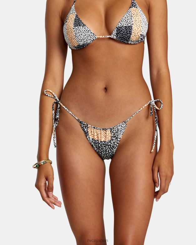 泳ぐ TP8J1196 マルチ RVCA 女性 パッチワーク ミディアム ビキニボトム