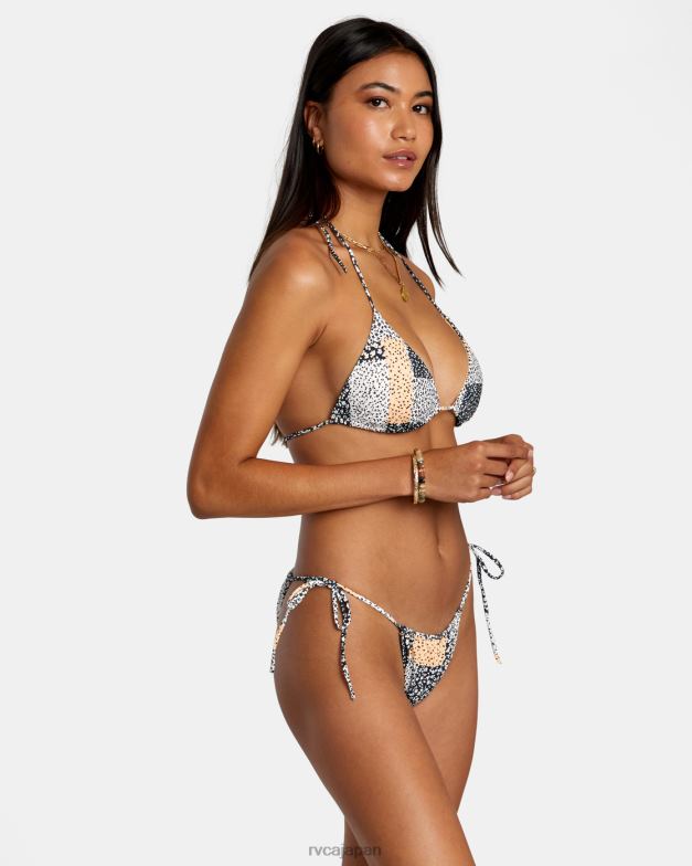 泳ぐ TP8J1196 マルチ RVCA 女性 パッチワーク ミディアム ビキニボトム