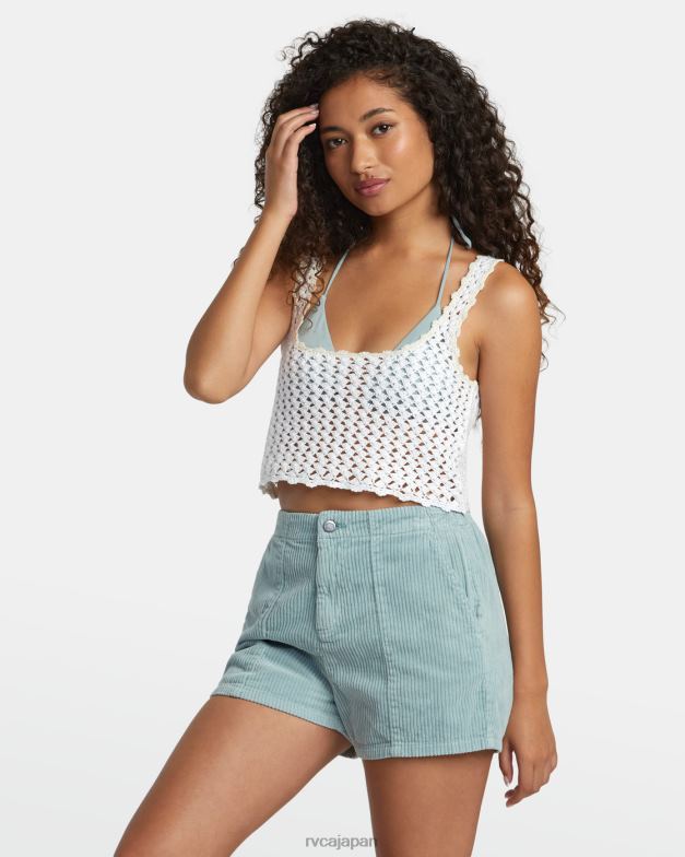 衣類 TP8J1200 頁岩 RVCA 女性 デイライトコーデュロイショートパンツ