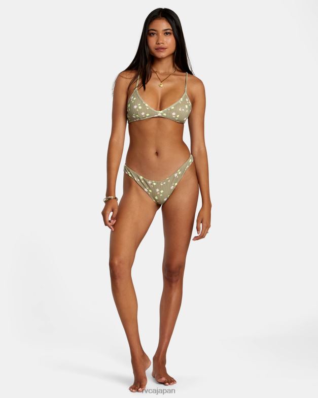 泳ぐ TP8J1201 アロエ RVCA 女性 デコパージュ三角ビキニトップ