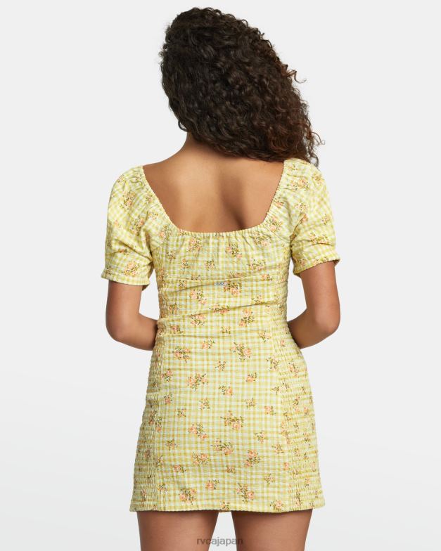 衣類 TP8J1210 ゴールデン RVCA 女性 グレーテルリネンドレス