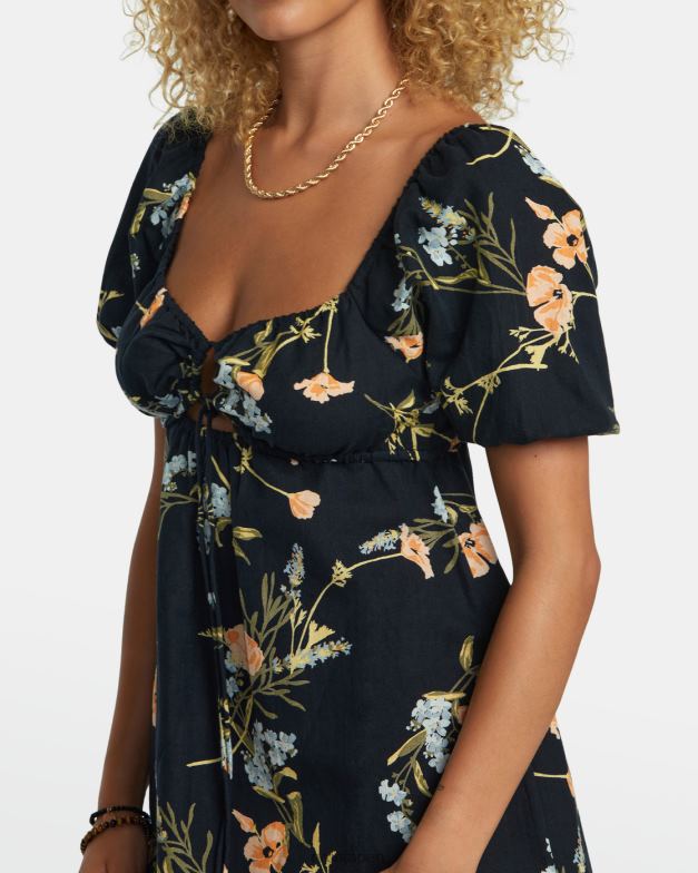 衣類 TP8J1211 黒 RVCA 女性 甘いトークミニドレス