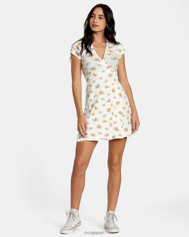 衣類 TP8J1215 白いささやき声 RVCA 女性 マディポインテール ラップドレス