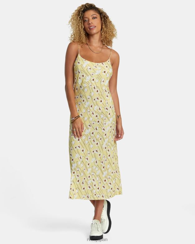 衣類 TP8J1233 ゴールデン RVCA 女性 乙女ミディドレス