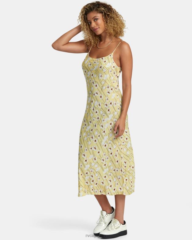 衣類 TP8J1233 ゴールデン RVCA 女性 乙女ミディドレス