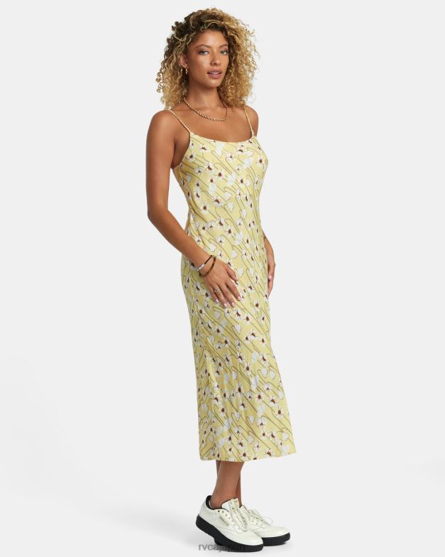 衣類 TP8J1233 ゴールデン RVCA 女性 乙女ミディドレス