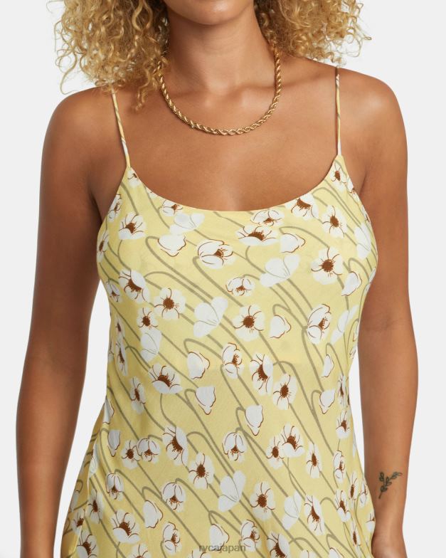 衣類 TP8J1233 ゴールデン RVCA 女性 乙女ミディドレス