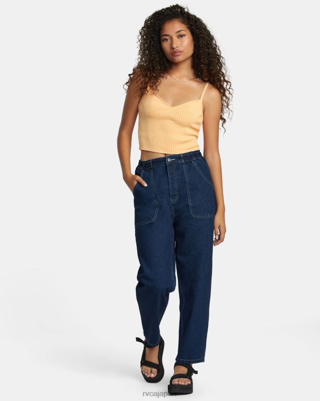 衣類 TP8J1235 メロン RVCA 女性 シルエットニットタンク