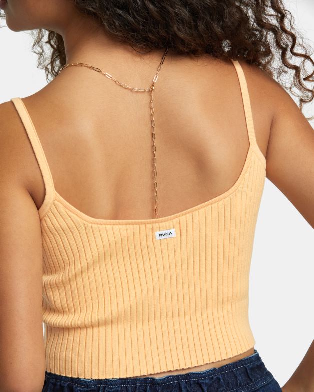 衣類 TP8J1235 メロン RVCA 女性 シルエットニットタンク