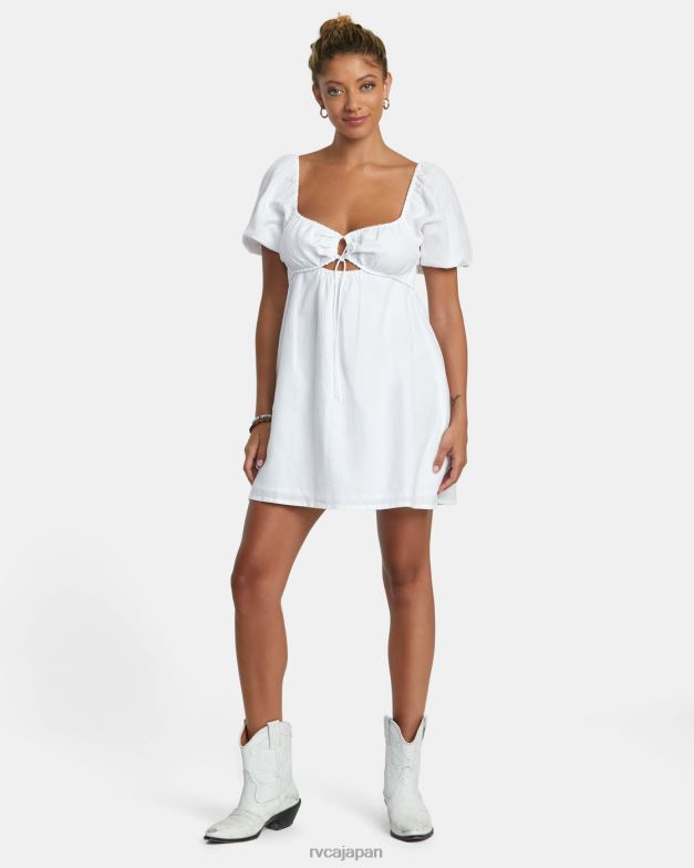 衣類 TP8J1238 白いささやき声 RVCA 女性 甘いトークミニドレス