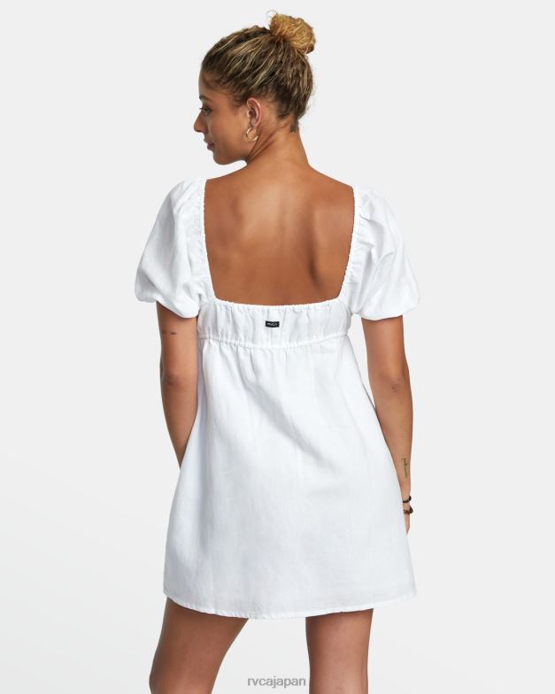 衣類 TP8J1238 白いささやき声 RVCA 女性 甘いトークミニドレス