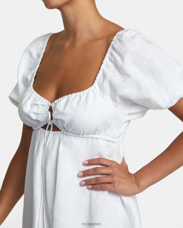 衣類 TP8J1238 白いささやき声 RVCA 女性 甘いトークミニドレス