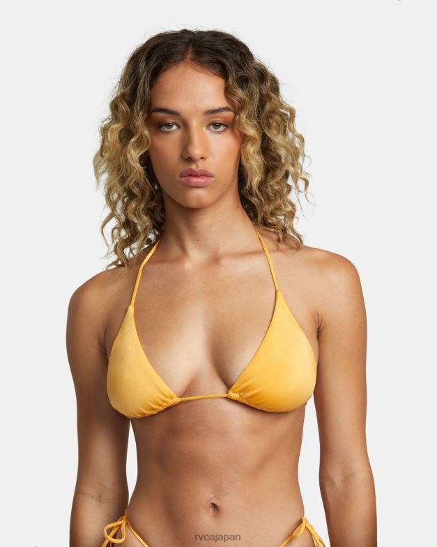 泳ぐ TP8J1239 マリーゴールド RVCA 女性 ローズマチャド ナローホルタートライアングルビキニトップ