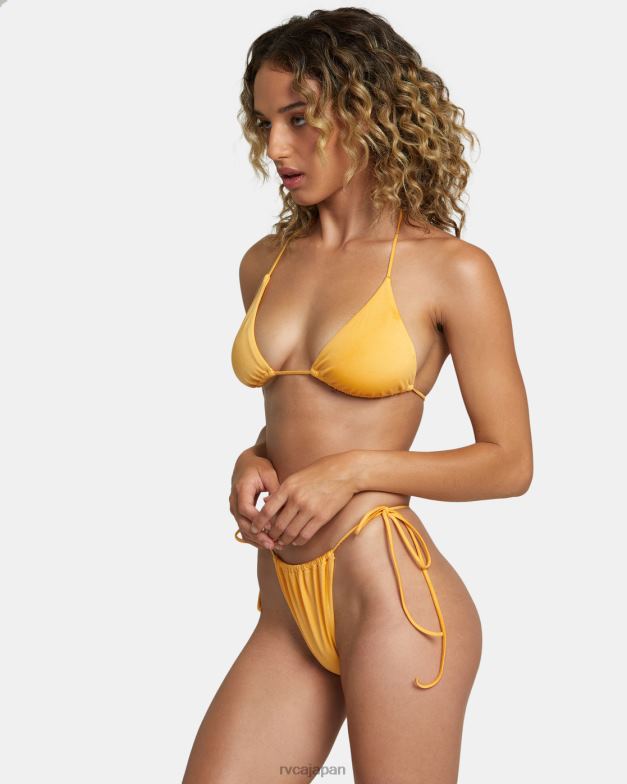泳ぐ TP8J1239 マリーゴールド RVCA 女性 ローズマチャド ナローホルタートライアングルビキニトップ