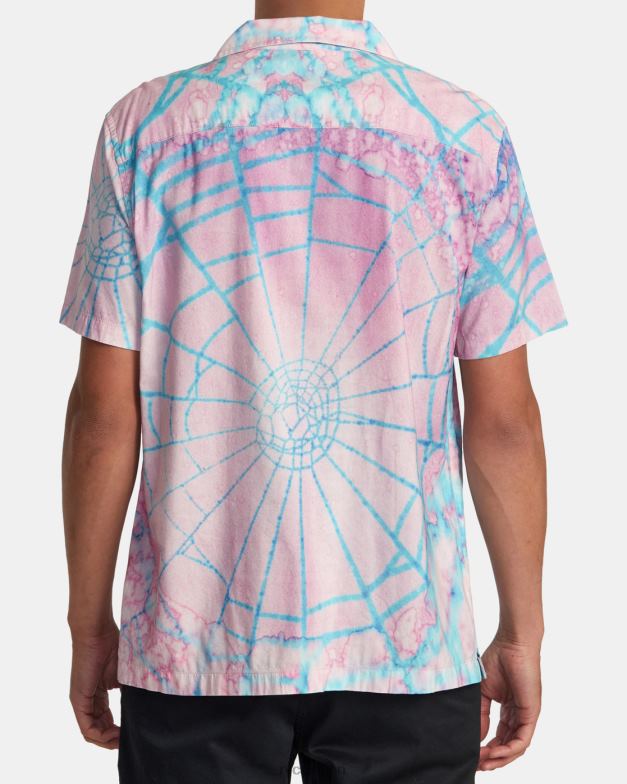 衣類 TP8J124 ピンク RVCA 男性 コリン・サシンガム半袖シャツ