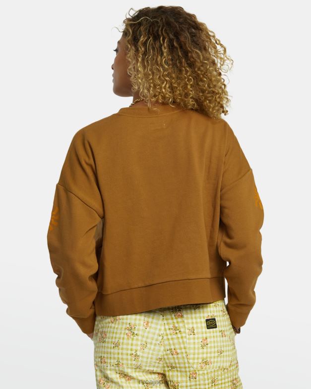 衣類 TP8J1251 シエナ RVCA 女性 シャインクロップドスウェットシャツ