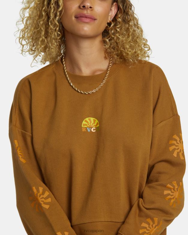 衣類 TP8J1251 シエナ RVCA 女性 シャインクロップドスウェットシャツ