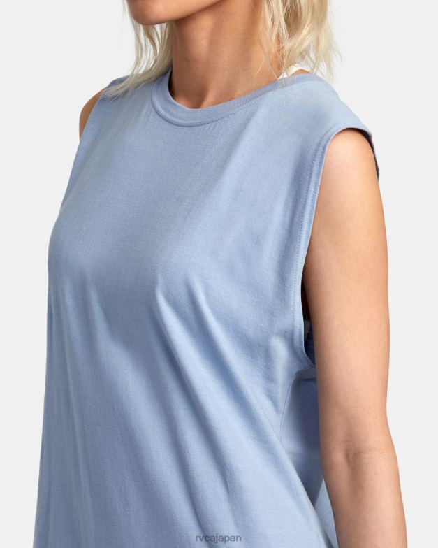 衣類 TP8J1258 ダスティブルー RVCA 女性 フレキシンカバーアップドレス