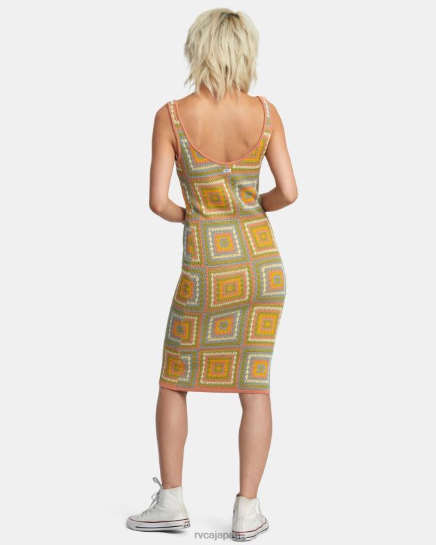 衣類 TP8J1260 グアバ RVCA 女性 スクエアかぎ針編みドレス