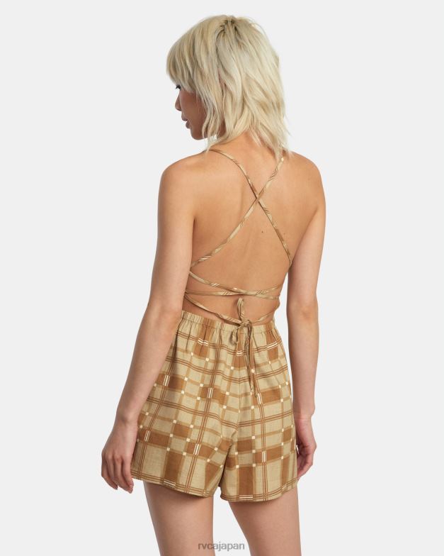 衣類 TP8J1265 カーキ RVCA 女性 土曜ロンパース