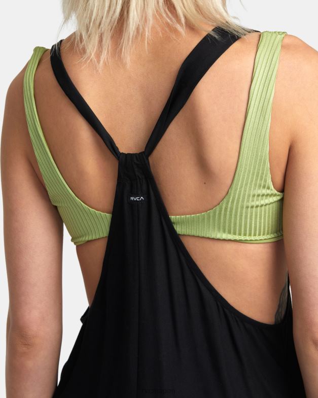 泳ぐ TP8J1288 黒 RVCA 女性 スタンダードロンパース