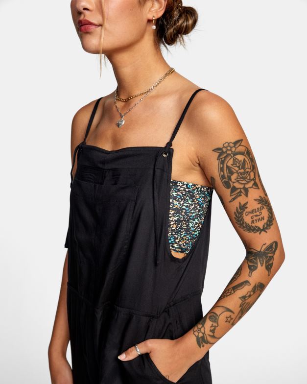 泳ぐ TP8J1299 本当の黒 RVCA 女性 ズーラ ジャンパー カバーアップ