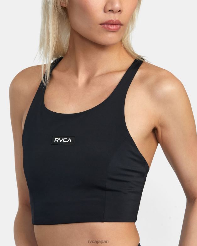 泳ぐ TP8J1305 黒 RVCA 女性 VA エッセンシャル ソリッド ハイネック レーサーバック スイム トップ