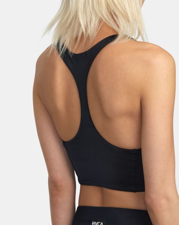 泳ぐ TP8J1305 黒 RVCA 女性 VA エッセンシャル ソリッド ハイネック レーサーバック スイム トップ