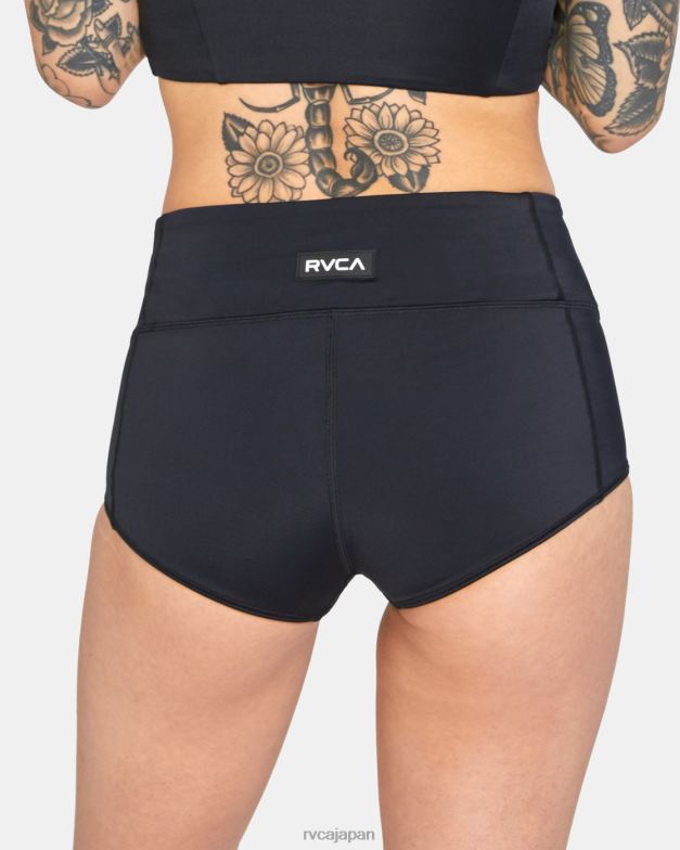 泳ぐ TP8J1306 黒 RVCA 女性 VA エッセンシャル ソリッド ハイライズ 生意気なボトム