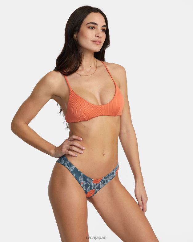 泳ぐ TP8J1315 桃 RVCA 女性 クロスバックタイブラレットビキニトップ