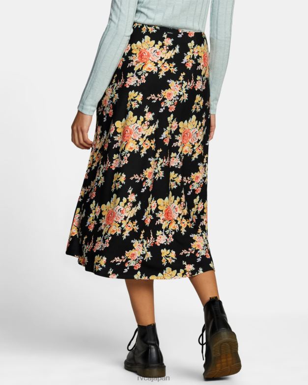 衣類 TP8J1316 本当の黒 RVCA 女性 スターダストミディスカート