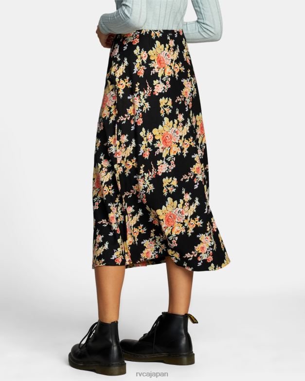 衣類 TP8J1316 本当の黒 RVCA 女性 スターダストミディスカート